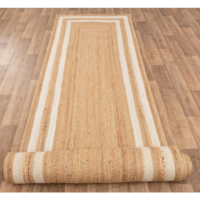 Not Yet Made - Made To Order White Jute Braided Handmade Bohemian Runner - 2.5x10 Ft. For Sale - Image 5 of 10