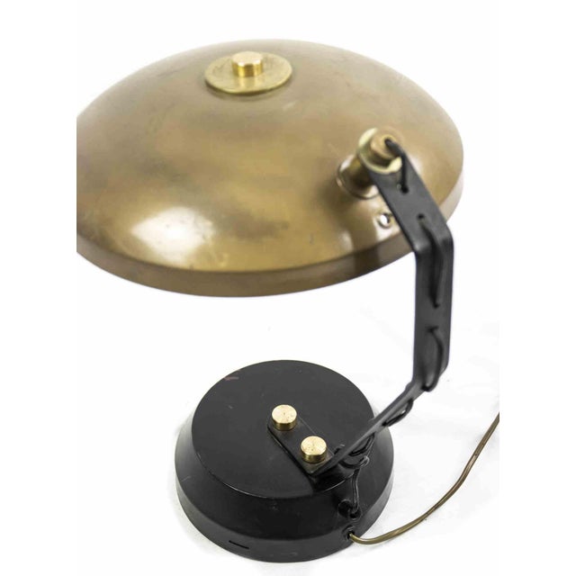 Vintage Brass and Metal Table Lamp, Italy, 1970s For Sale - Image 4 of 6