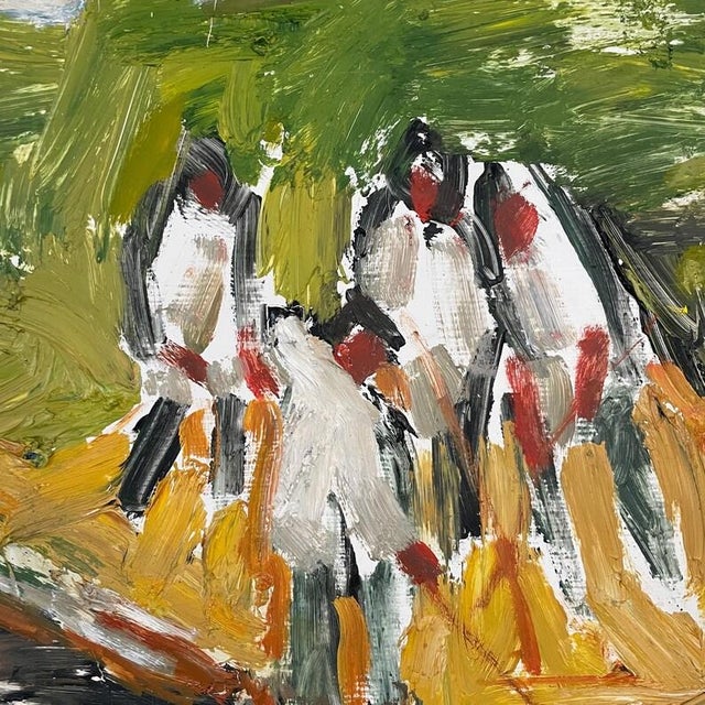 Mid-Century Modern Hannes Wagnstedt Mid Century Swedish Expressionist Oil on Canvas For Sale - Image 3 of 12