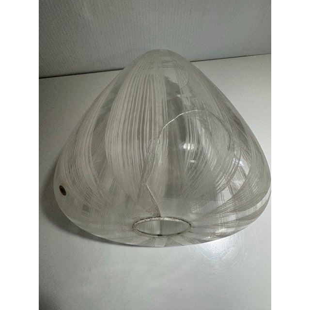 1960s Teak Modeline Style Table Lamp With Western Germany Glass Shade For Sale - Image 9 of 12