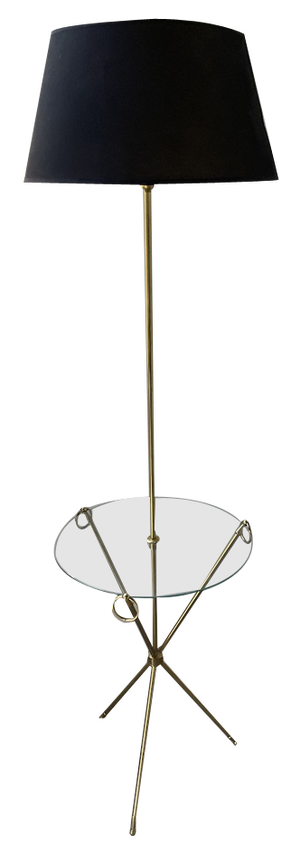 Brass Floor Lamp with Loops from Adnet, 1950s