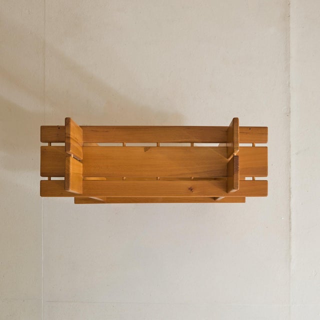 Vintage French Elm "Savoie" Shelf by Maison Regain For Sale In Chicago - Image 6 of 11