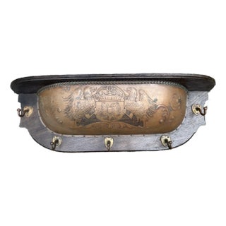 19th Century Folk Art Half Hull Hanging Shelf For Sale