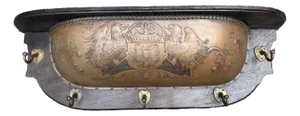 19th Century Folk Art Half Hull Hanging Shelf
