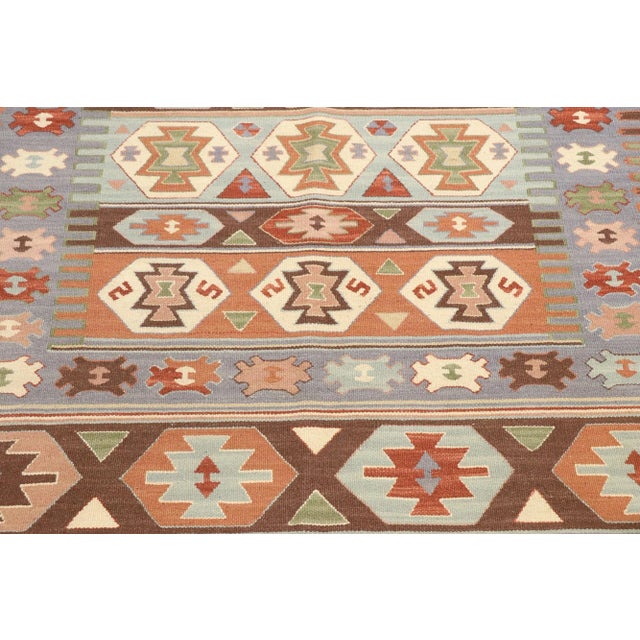 Vintage Persian Shiraz Kilim Rug - 03'08 X 05'07 For Sale - Image 4 of 10