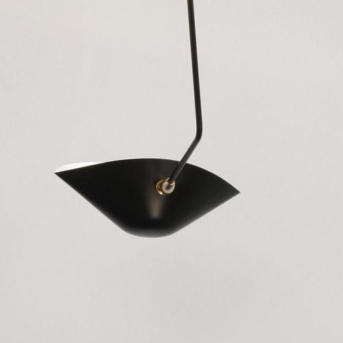 Modern Black Five Curved Fixed Arms Spider Ceiling Lamp from Serge Mouille For Sale - Image 9 of 12