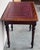 Brown Spanish Country Pine Side Table With Two Sides Drawer and Leather Top For Sale - Image 8 of 12