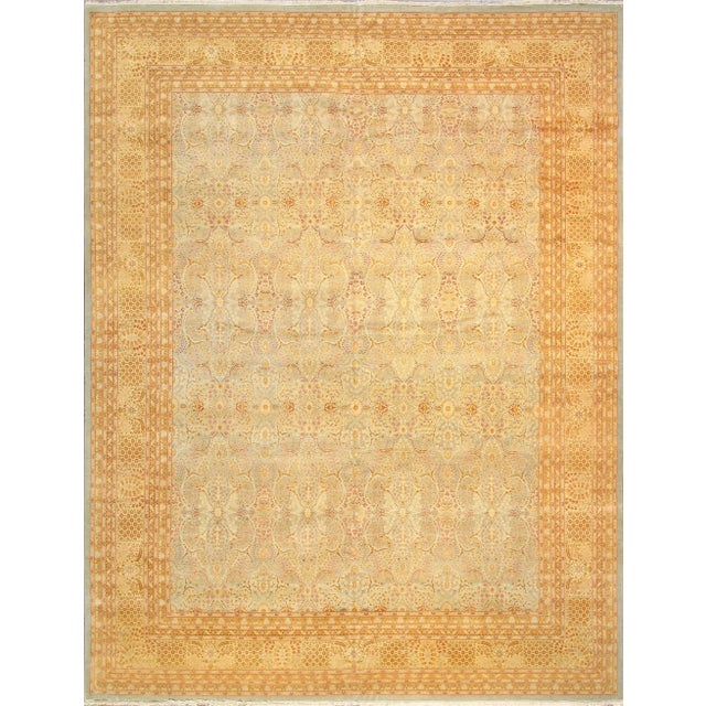 Pasargad Home Tabriz Wool Area Rug-12' 0" X 15' 8" , L. Blue For Sale In New York - Image 6 of 6
