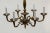 Vintage 1970s Cast Bronze Six-Arm Chandelier For Sale - Image 4 of 8