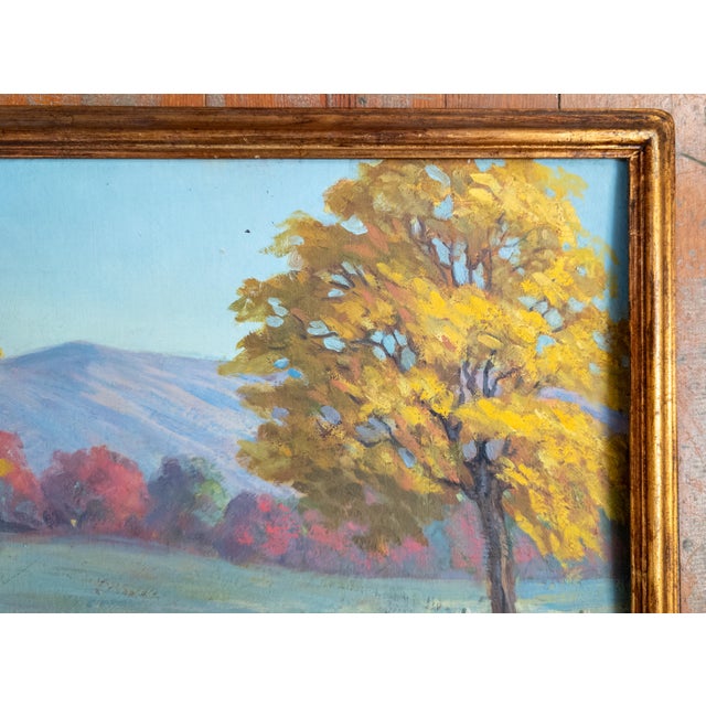 Early 20th Century American Impressionist Vibrant Pastel Colored Landscape Painting For Sale - Image 4 of 10