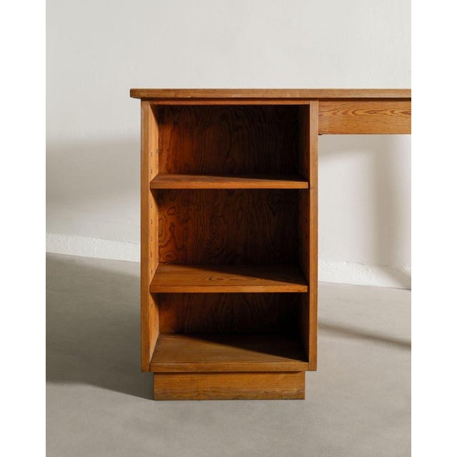 Early Swedish Wooden Värmdö Pine Desk by Axel Einar Hjorth for Nordiska Kompaniet, 1930s For Sale - Image 6 of 8