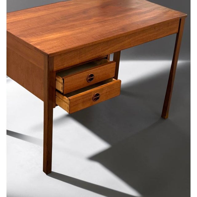 Brown Small Danish Teak Writing Desk, 1950s For Sale - Image 8 of 18