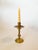 Great heavy solid brass baluster shaped taper candlestick holder with a drip tray. Measures: 4.5" dia x 8" h