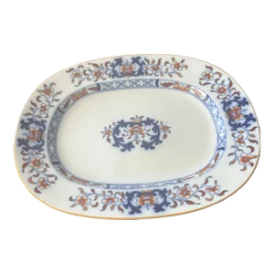 19th Century Milton's Lyre ImariFlow Blue Large Platter, Circa 1912-1950