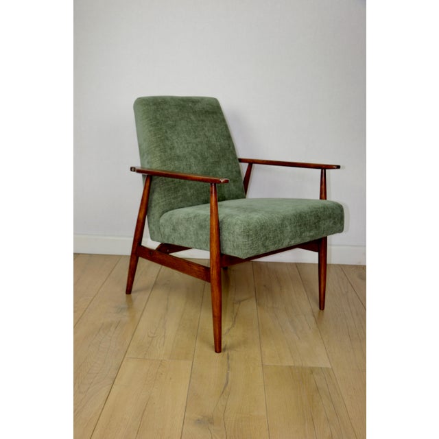 Lis Lounge Chair with Olive Upholstery by Henryk Lis, 1970s For Sale - Image 11 of 11