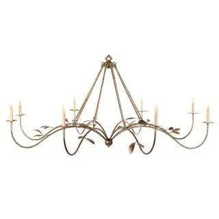 Forty inches of Belfair lattice threaded with steel leaves. The botanical motif softens the industrial base; hang it in an...