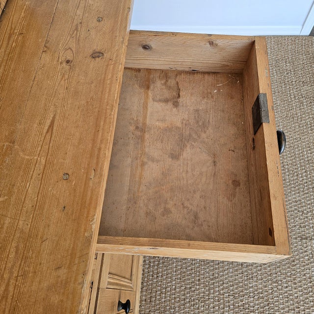 Antique English Pine Housekeeper's Cupboard - Circa 1880 For Sale - Image 13 of 15