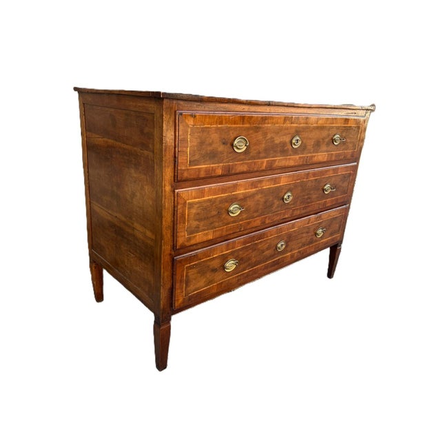 Louis XVI Chest of Drawers in Inlaid Walnut, 1800s For Sale - Image 14 of 14