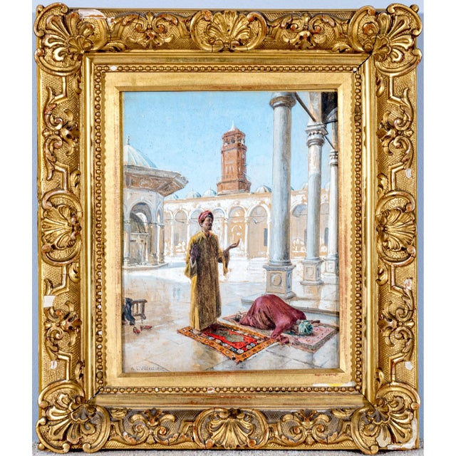 Exceptional 19th-Century Orientalist Masterwork Title:Prayer at the Muhammad Ali Mosque, Cairo Artist: Alphons Leopold...