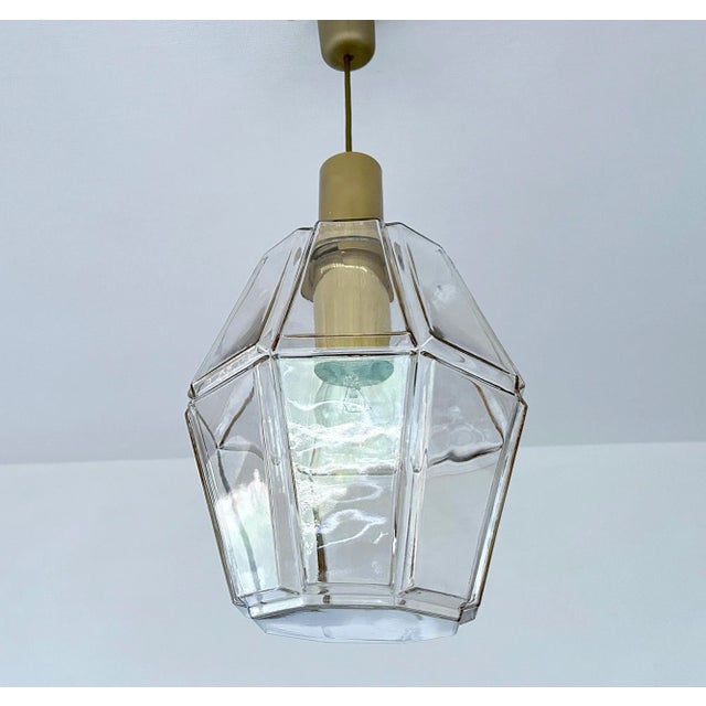 Vintage Pendant Light in Glass from Limburg For Sale - Image 10 of 17