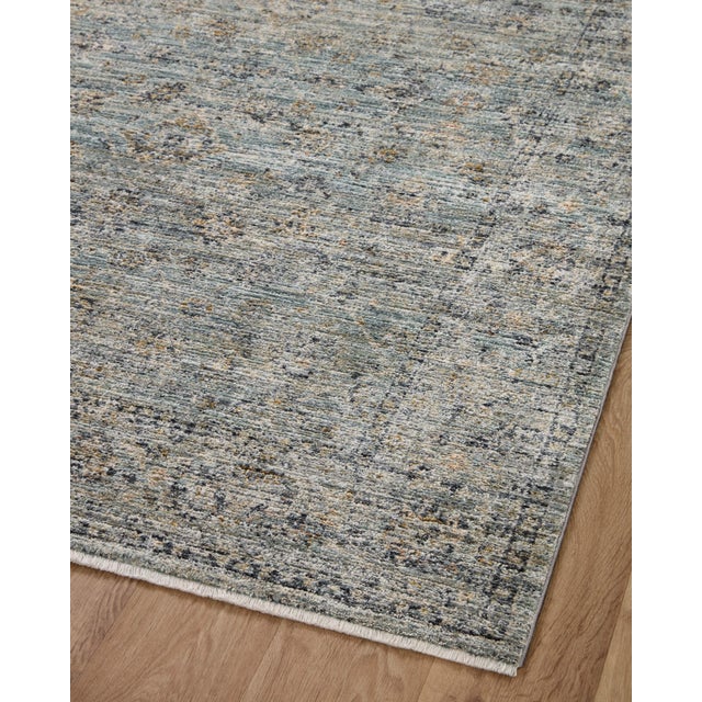 Textile Jean Stoffer x Loloi Katherine Ocean / Gold 2'-7" x 10'-0" Runner Rug For Sale - Image 7 of 10
