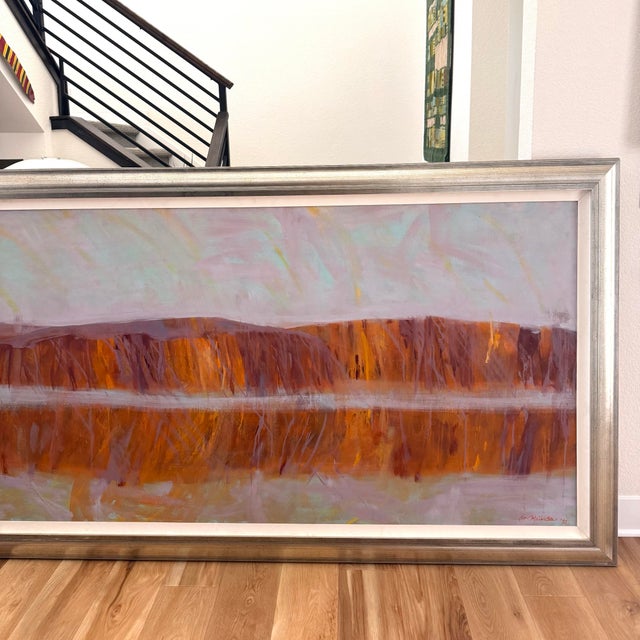 1980s Monumental Oil Painting by Frank Hodgkinson (1919-2001) For Sale - Image 5 of 8