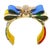 Italian Gucci Flora Ivory Bumblebee Vintage Silk Necktie Cuff Bracelet For Sale - Image 3 of 5