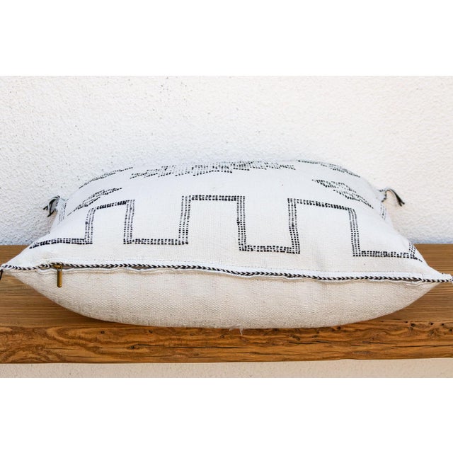 1990s 24" Nomad Diamond Moroccan Silk Pillow For Sale - Image 5 of 7