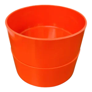 Mid 20th Century Orange Melamine Heller Bowls- a Pair