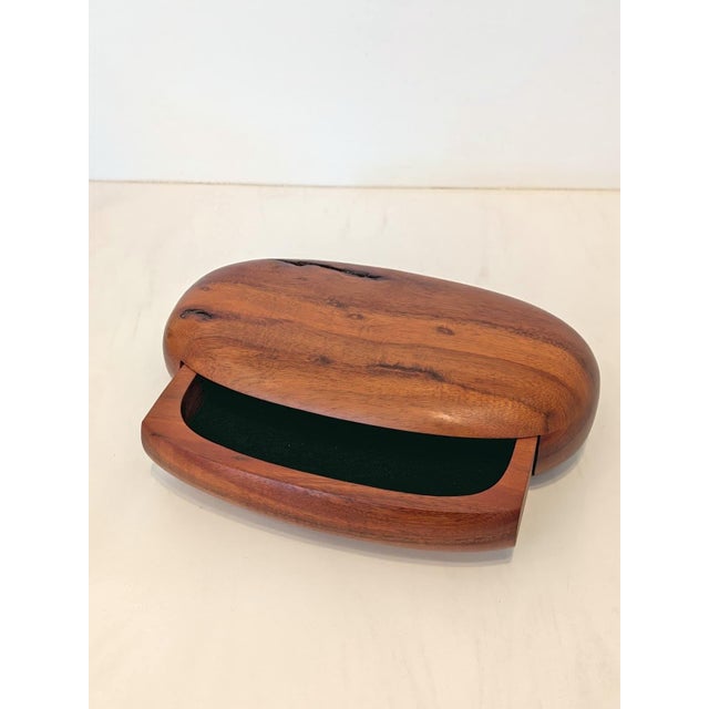 Dean Santner Vintage Dean Santner Sculpted Wood Jewelry Box With Drawer For Sale - Image 4 of 8