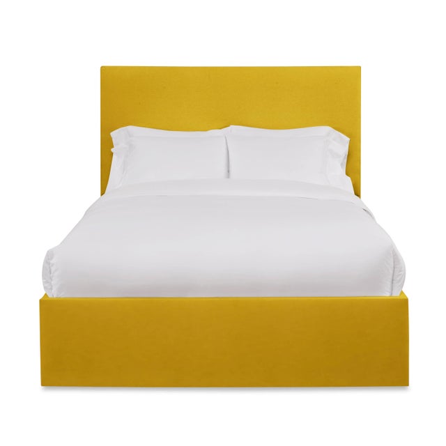 Casa Cosima Hadley King Bedframe, Golden Velvet For Sale - Image 4 of 4