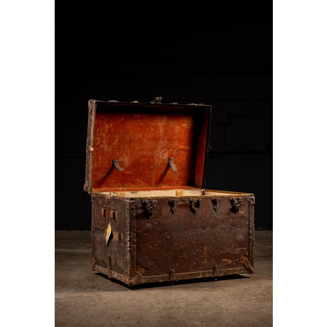American Early 20th Century Duluth Flat Top Trunk For Sale - Image 3 of 7