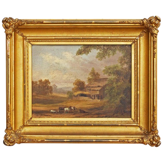 Hudson River School Painting in Original Gilt Frame Chairish