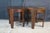 Late 20th Century 2 Hammary Acacia Round Modern Tiered End Tables Nightstands Sunburst Top Pair For Sale - Image 6 of 18