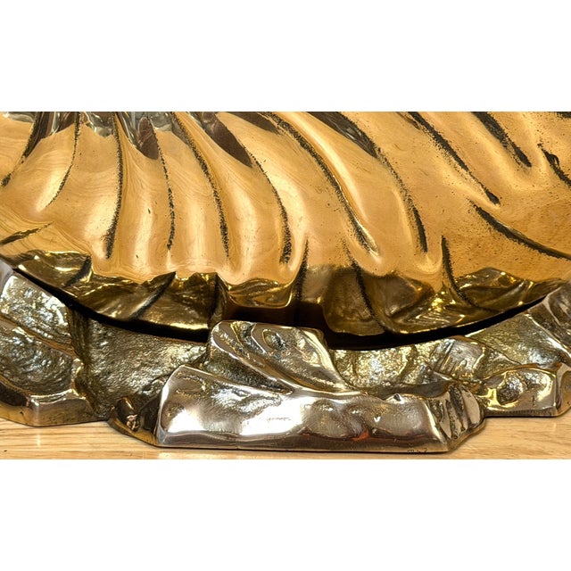 Large Polished Brass Nautilus Shell Vase by Sarreid, Spain, Circa 1970s For Sale - Image 14 of 14