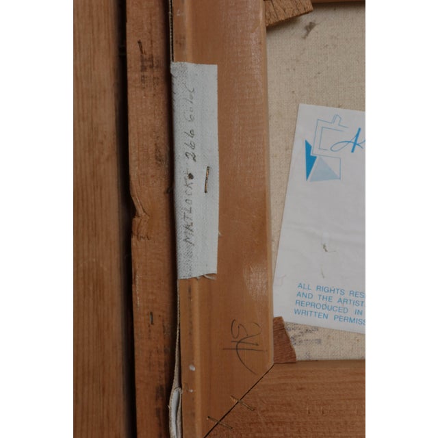 Wood Late 20th Century Original Mountain Landscape Oil Painting by George Whitman For Sale - Image 7 of 12