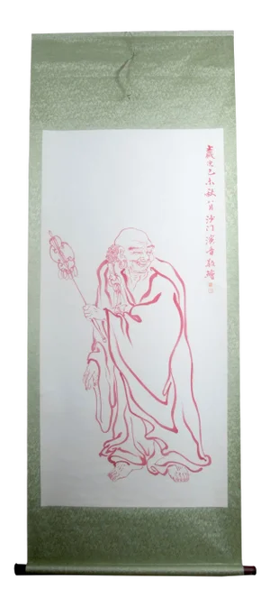 Early 20th Century Chinese Scroll of a Luohan