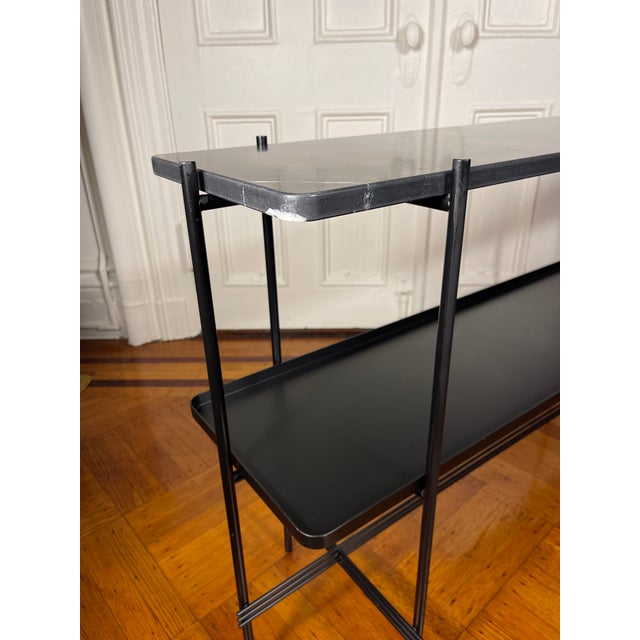 2010s Italian Art Deco Inspired Ts Marble Top Tiered Console Table by Gubi For Sale - Image 5 of 13