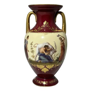 Antique Royal Vienna Hand Painted Vase: Neoclassical Sacrifice Scene For Sale