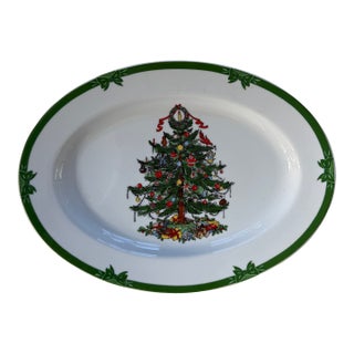 MCM Georges Briard Yule Tide Vintage Christmas Tree 14 3/8” Platter For Sale