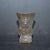 Unique hand-carved liuli glass wine cup sculpted with a kneeling female figure supporting the flared cup body. Fine relief...