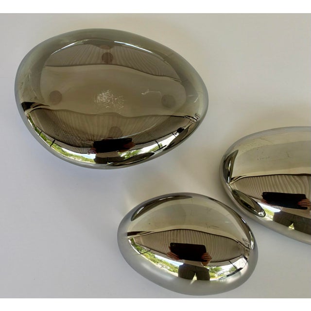 Modern Revelations Modern Mirror Cabochons Sculptures Set of 3 For Sale - Image 3 of 4