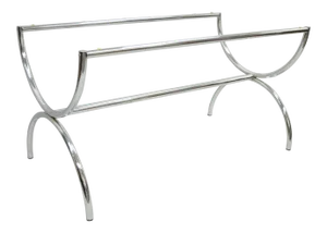 Vintage Mid-Century Modern Chrome Milo Baughman Style Dining Table Base