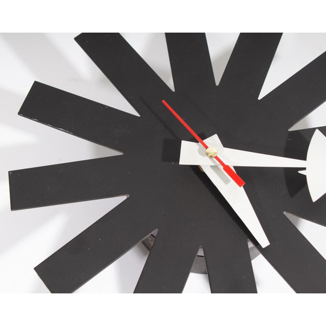 Mid-Century Modern Black Asterisk Wall Clock by George Nelson For Sale - Image 3 of 8