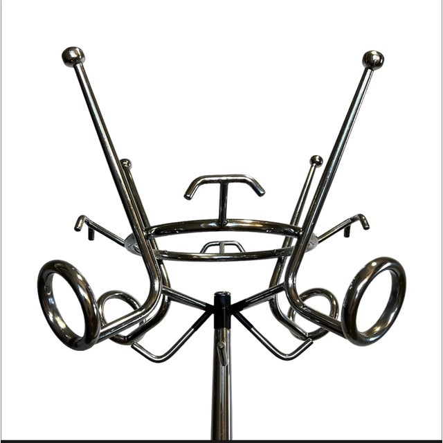 1960s Italian Chrome Hall Tree For Sale - Image 4 of 10
