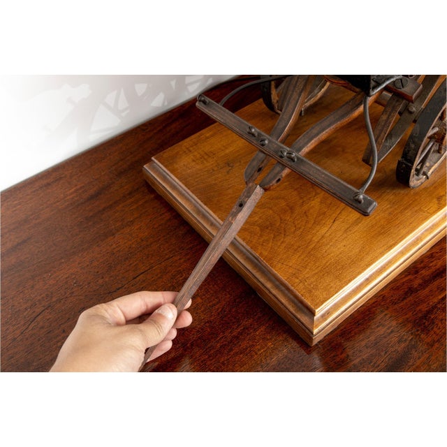 Antique Horse Drawn Stagecoach Wagon Mounted as Lamp For Sale - Image 10 of 10