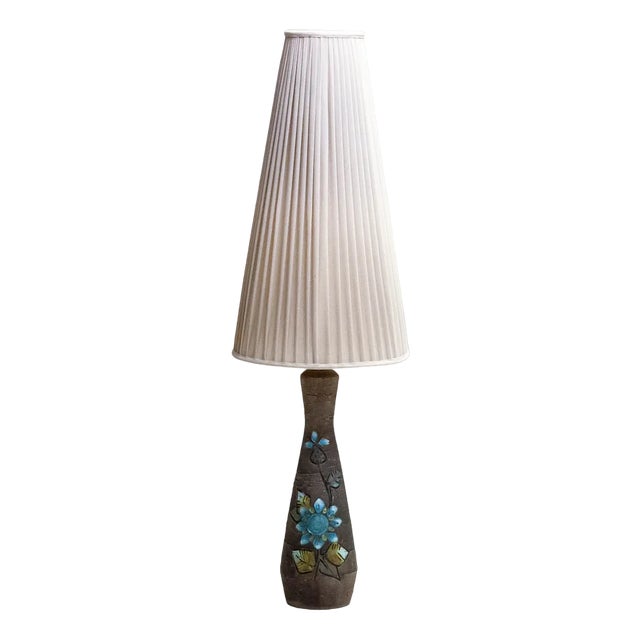 Large Stoneware Table Lamp from Tilgmans Keramik, Sweden, 1960s For Sale