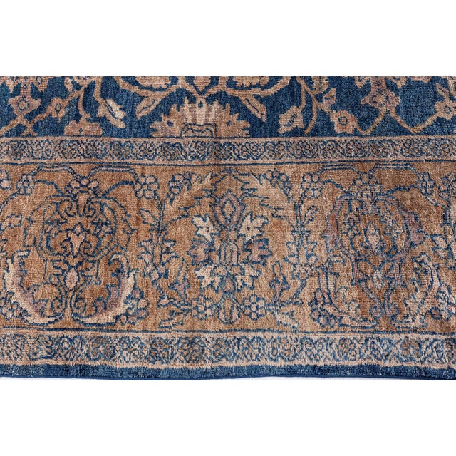 Textile Fine Antique Persian Sultanabad Handmade Wool Rug For Sale - Image 7 of 9