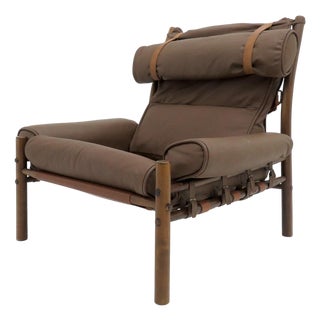 Scandinavian Modern Arne Norell ‘Inca’ Leather Chair, 1970 For Sale