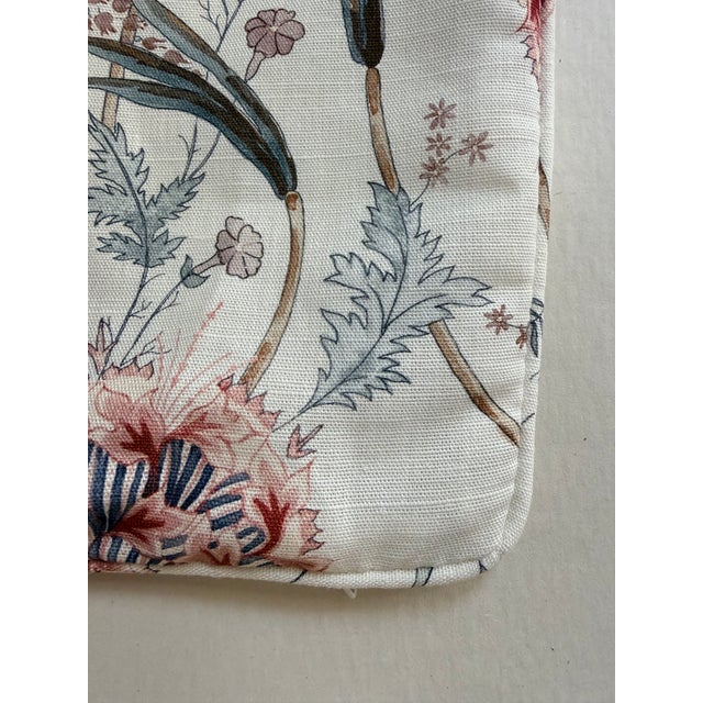 Zoffany Zoffany Botanical Pink and Blue Patterned Pillow Cover For Sale - Image 4 of 6